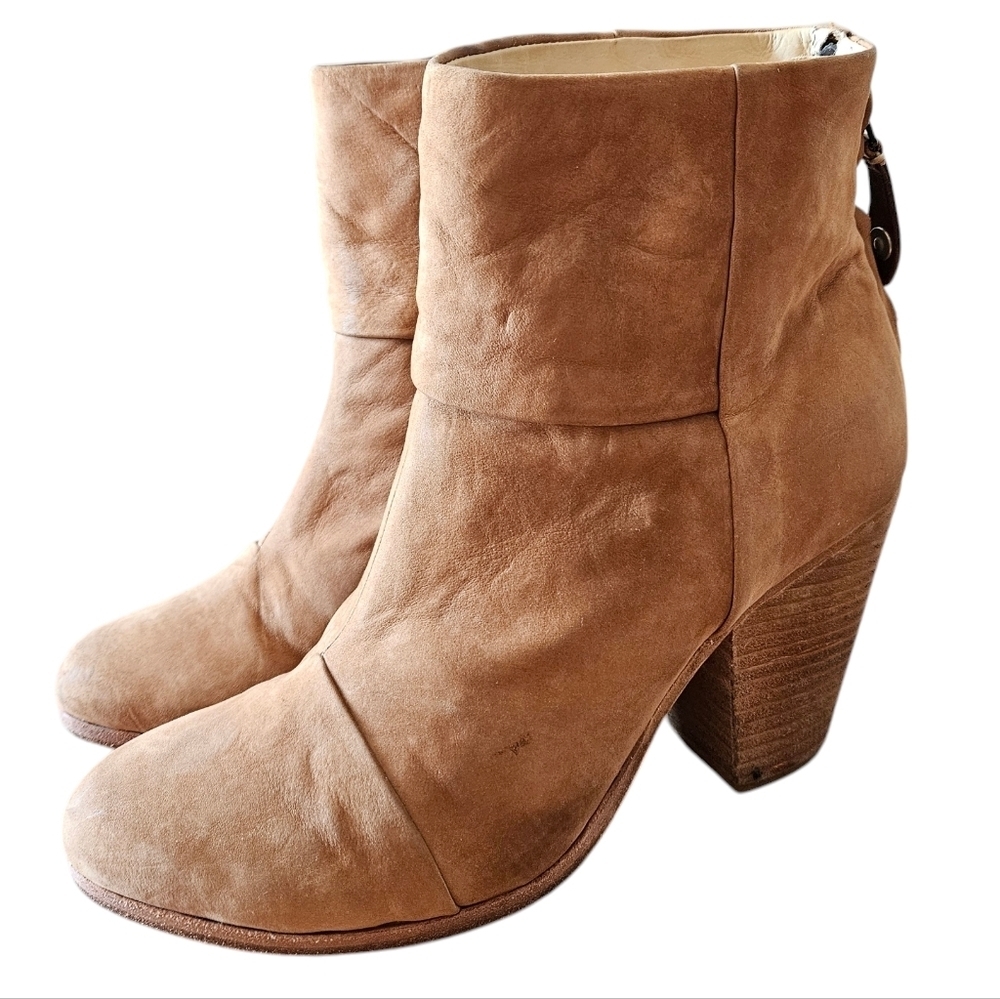 Rag & Bone Newbury Leather Ankle Contemporary Boots Camel Tan Size EU 39.5 - Picture 3 of 16